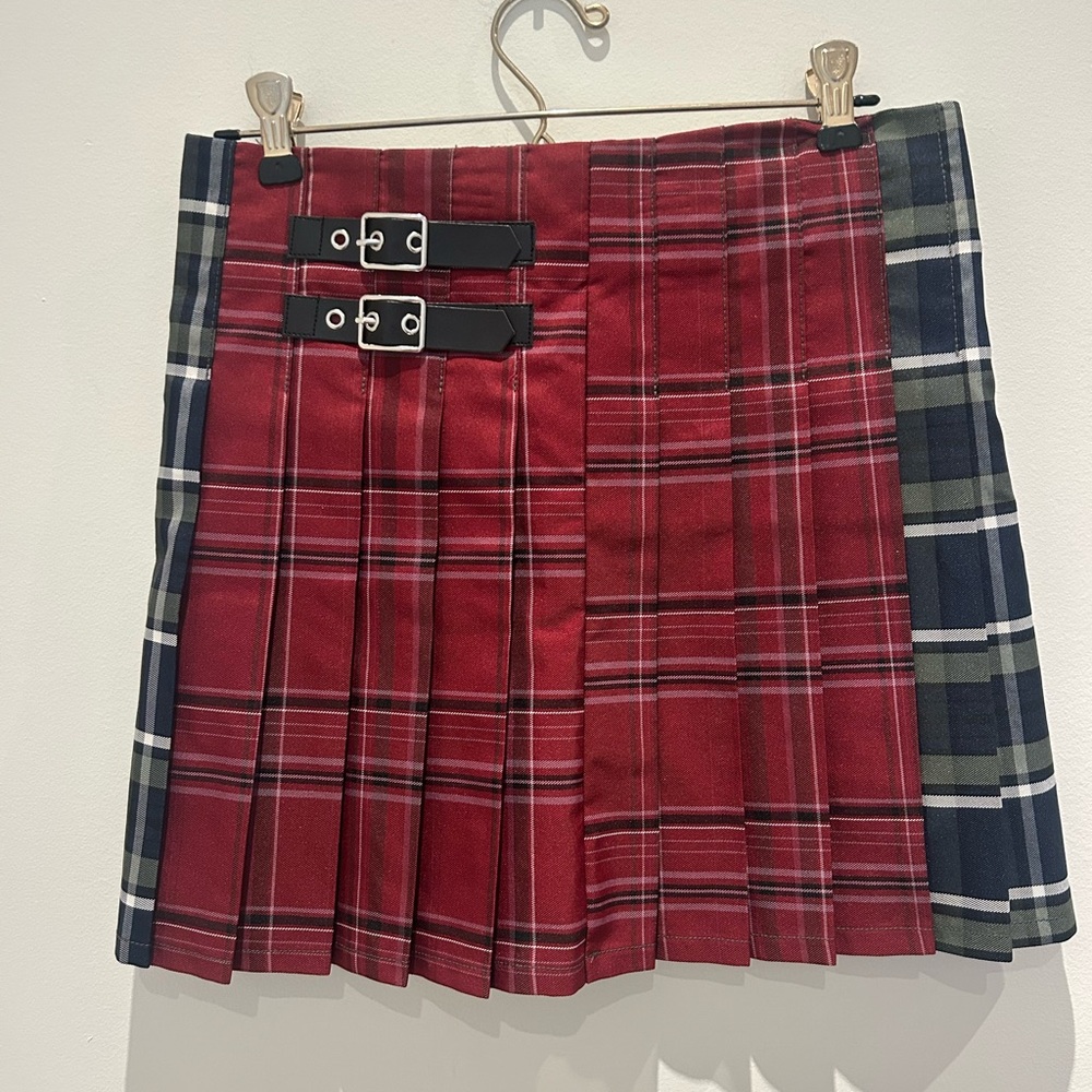 No Boundaries Plaid Red & Black, Green & Navy, Yellow & Blush Women's Skirt